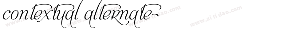 contextual alternate字体转换